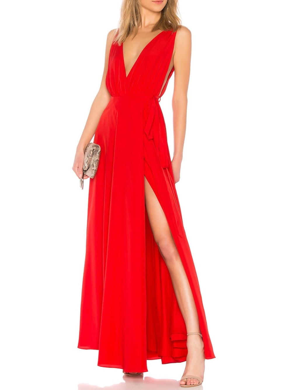 Lovers + Friends Leah Gown in Red Rose